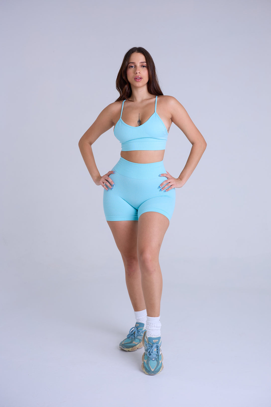 Light  Blue Short Set